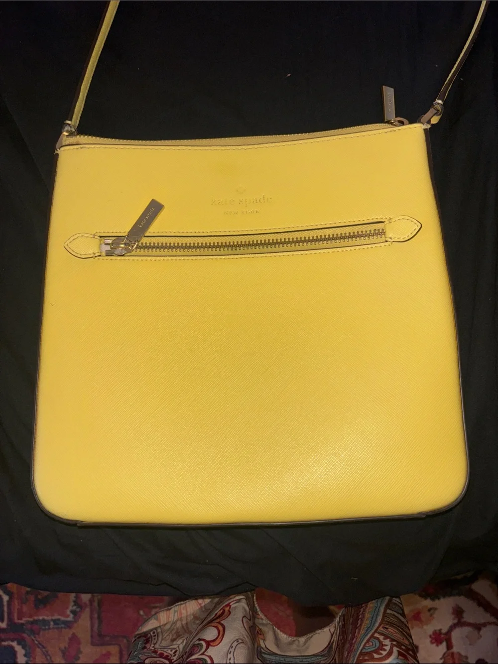 kate spade Bright Yellow Saffiano Crossbody Bag